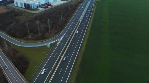 Aerial View of a Motorway