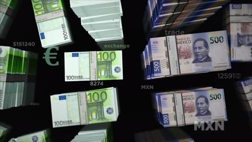 Euro and Mexican Peso money exchange loop