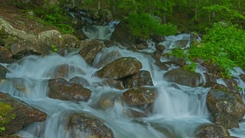 Clean Spring Water Flowing in the Highland of Kosovo