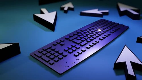 Mouse Cursors and Black Keyboard