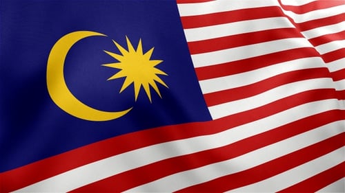 Realistic Waving Malaysian Flag Loop