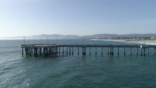 Aerial shot of a pier