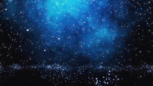 Floating Blue Particles Shimmering Abstract Background