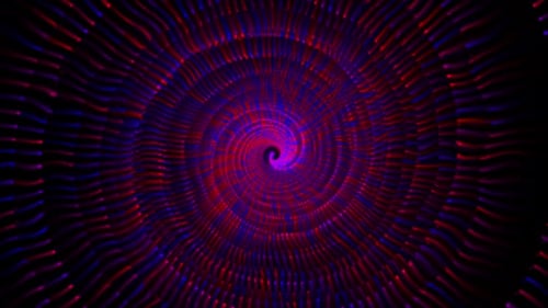Abstract Red Blue Neon Light Spiral Tunnel Background