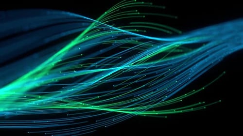 Connection Trails Flow Blue Green