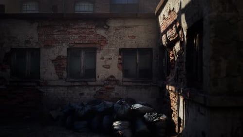 Abandoned Factory Empty Because of the Coronavirus Covid-19 Epidemic