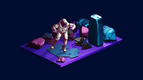 Les astronautes volent sur la lune