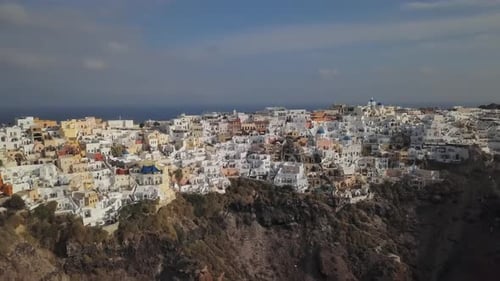 Aerial of Oia Town, Santorini