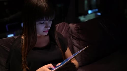 Woman Using Tablet