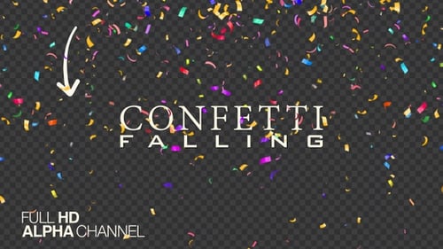 Colorful Falling Confetti Overlay