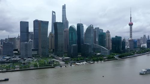 Shanghai skyline with modern urban skyscrapers, China