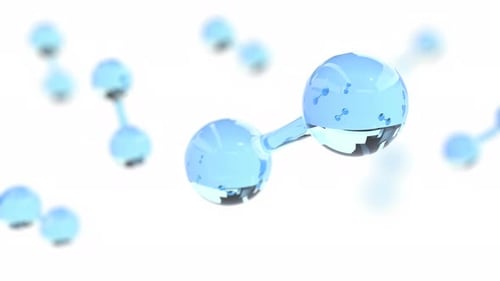 Schematic Hydrogen Molecule Science Concept Able to Loop Seamless