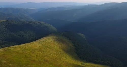 Peaks Of The Carpathian Mountains. High In The Mountains