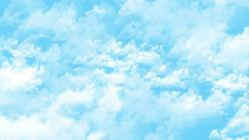 Seamless Looping Animated Clouds in Blue Sky