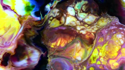 Swirling Colorful Inks Abstract Motion