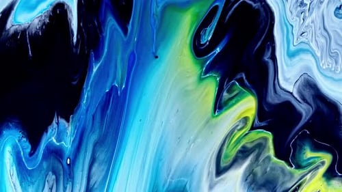 Abstract Fluid Art Paint Flowing