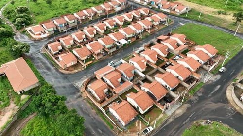 Aerial View of Suburban Housing Development