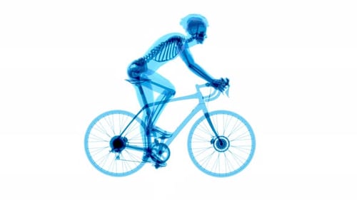 4K anatomy of a X-ray cyclist riding