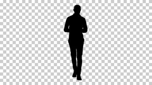 Silhouette Mann geht, Alphakanal