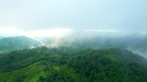 4K Aerial Drone shot flying over beautiful mountain ridge.