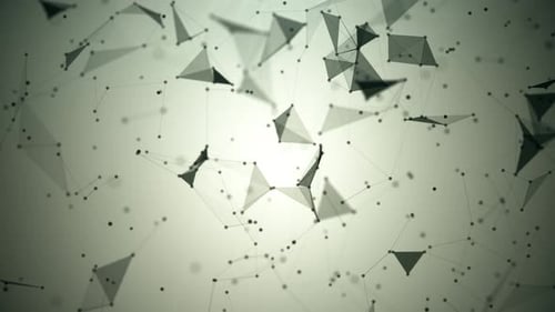 Plexus Deep Abstrack Black White Background 4K