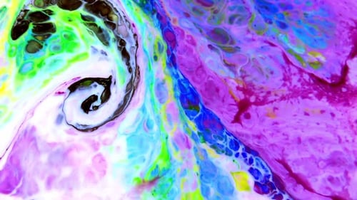 Swirling Fluid Abstract Background with Vibrant Colors