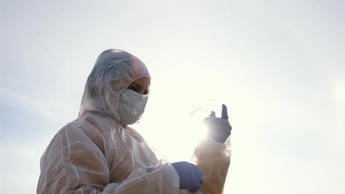 Scientist Use Water Samples From a Reservoir in Test Tubes
