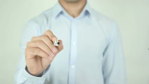 We Are Hiring, Man Writing on Screen