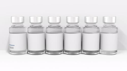 Medical Vials Revealing IMMUNE Text Animation