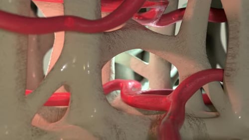 Microscopic 3D Animation of Bone Marrow and Blood Flow