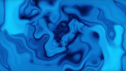 Abstract Blue Liquid Flowing Morphing Background Animation