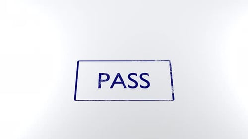 Stamp with inscription Pass.