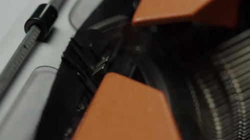 Human Hands Typing on Retro Typewriter Closeup Fingers Pressing Buttons of Oldfashioned Typewriter