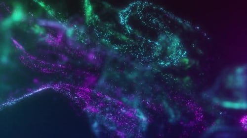 Abstract Flowing Glowing Particle Trails Background