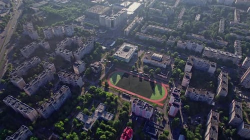 Small City Stadium for Soccer