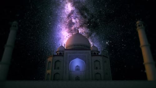 Accéléré de la Voie lactée Taj Mahal