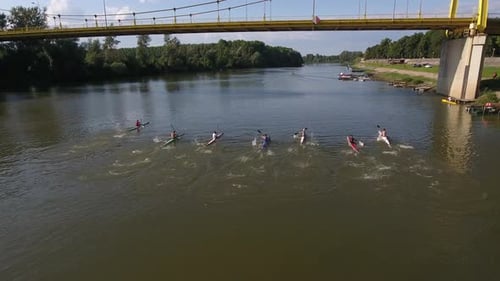 Carrera de kayak