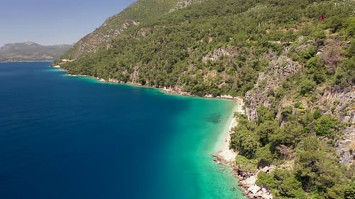 Mediterranean coastline in Turkey.