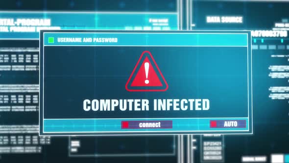 Computer Infected Warning Notification on Digital Security Alert on ...