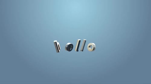 3D Animated Global Greetings Text Reveal