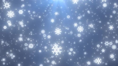 Falling Snowflakes and White Snow Particles Winter Christmas Holiday - 4K