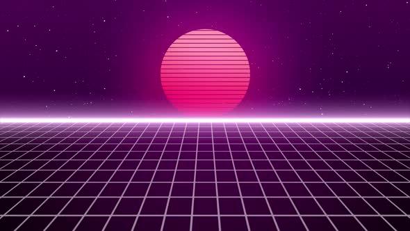 Retro Background Loop Animation, Retro High Tech Digital Background ...