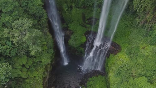 Beautiful Tropical Waterfall Bali,Indonesia.