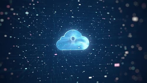 Cloud computing and Big data concept.