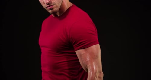 Athletic Male Fitness Training Workout