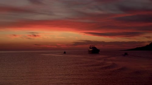 Beautiful Sunrise Over the Mediterranean Sea