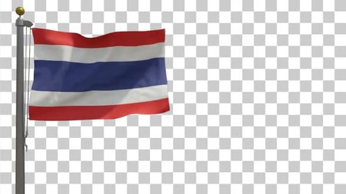 Realistic Waving Thailand Flag Animation