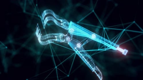 Clamp Fold Hologram Close Up 4k