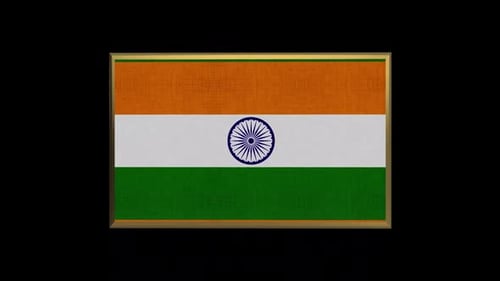 Drapeau de l'Inde 3D