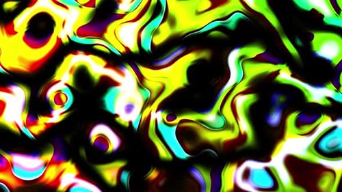 Vibrant Psychedelic Fluid Motion Abstract Background Loop